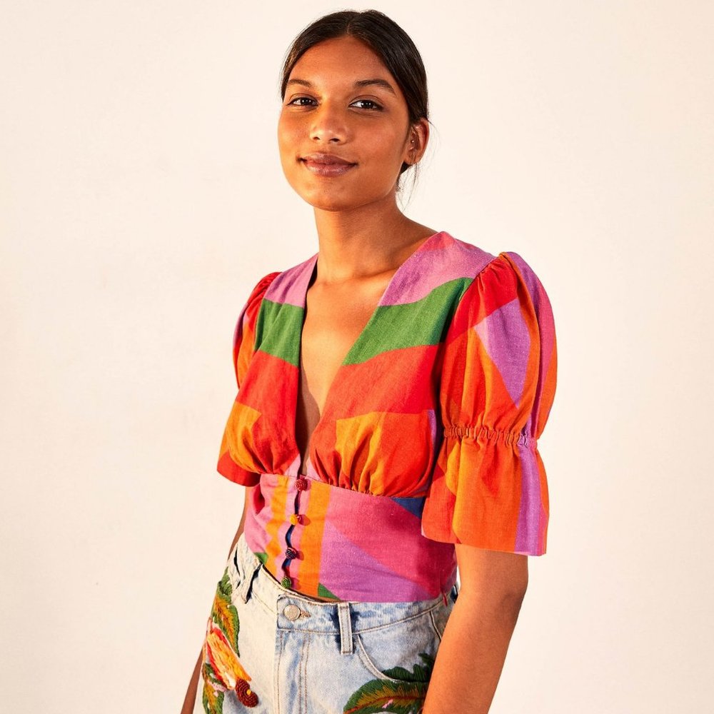 Farm Rio Amanda Stripes Blouse